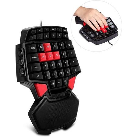 One hand Keypad - Gaming Keypad - Numeriek toetsenboord - Universeel - USB - Toetsenboord - Game controller - Zwart